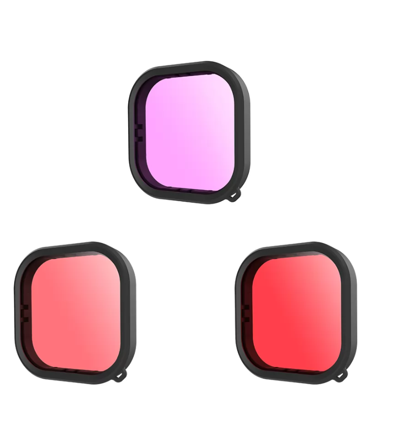 Lens waterproof filter set Telesin for GoPro Hero 9 / Hero 10 / Hero 11 / Hero 12 (GP-FLT-904)
