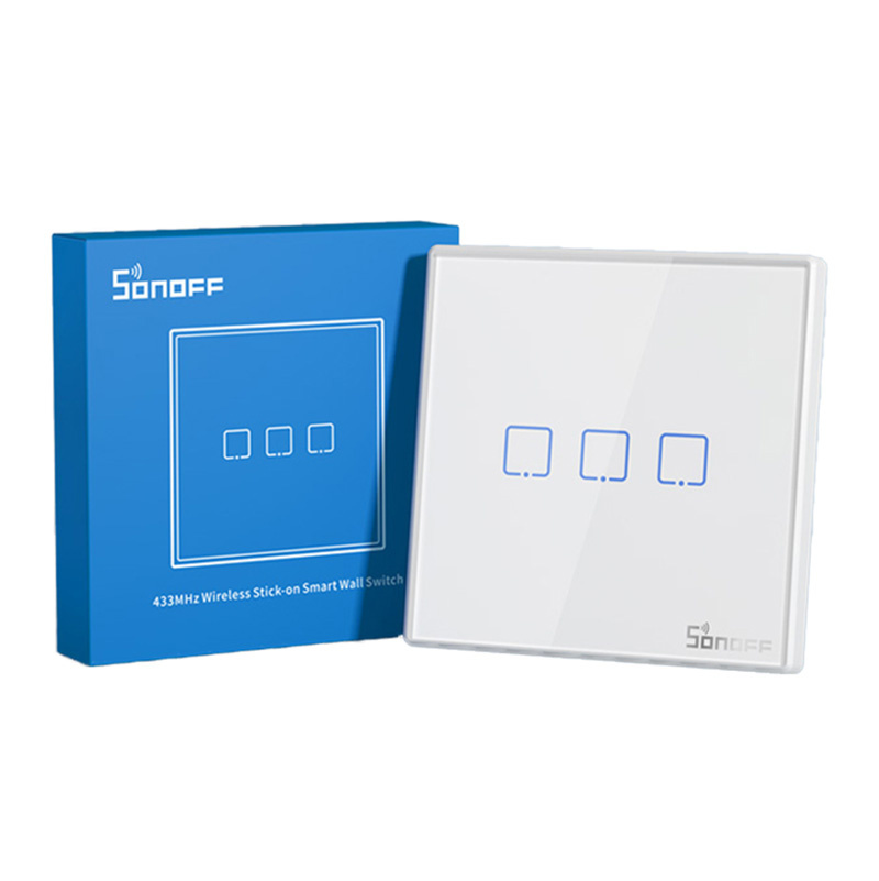 Smart Wireless Wall Switch Sonoff T2EU3C-RF 433MHz (3-channel) - Image 4