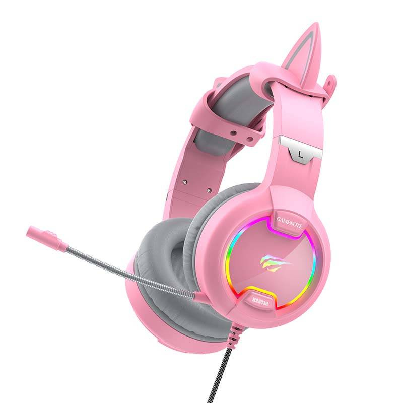 Gaming headphones Havit GAMENOTE H2233d RGB (pink) - Image 3