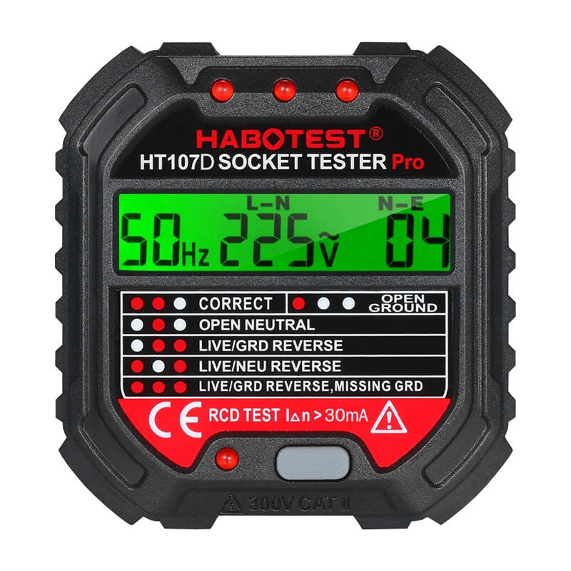 Socket tester with digital display Habotest HT107D