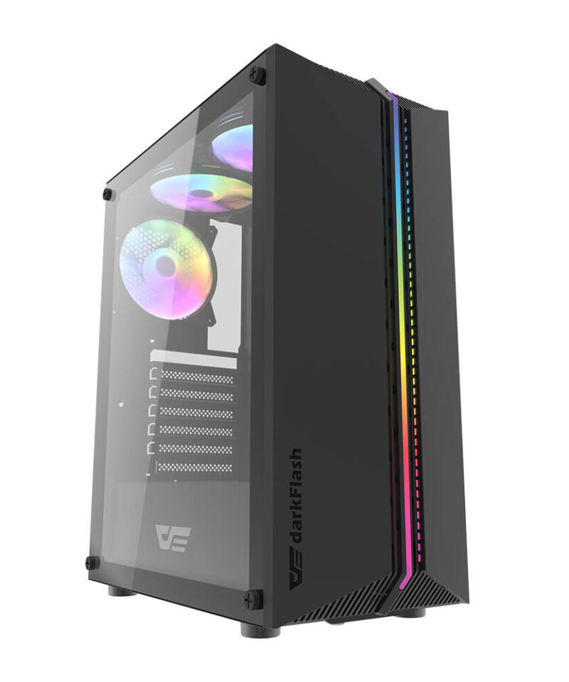 Darkflash DK151 LED computer case (black) + 3 RGB fans