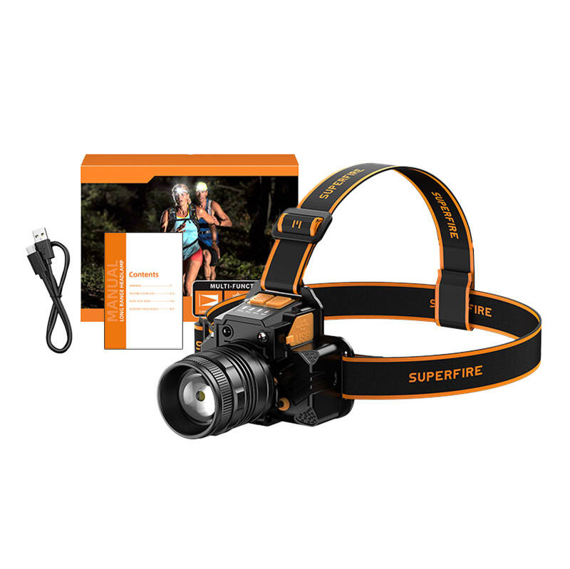 Superfire HL58 headlamp flashlight, 350 lm, USB, 3 modes, 200m - Image 3