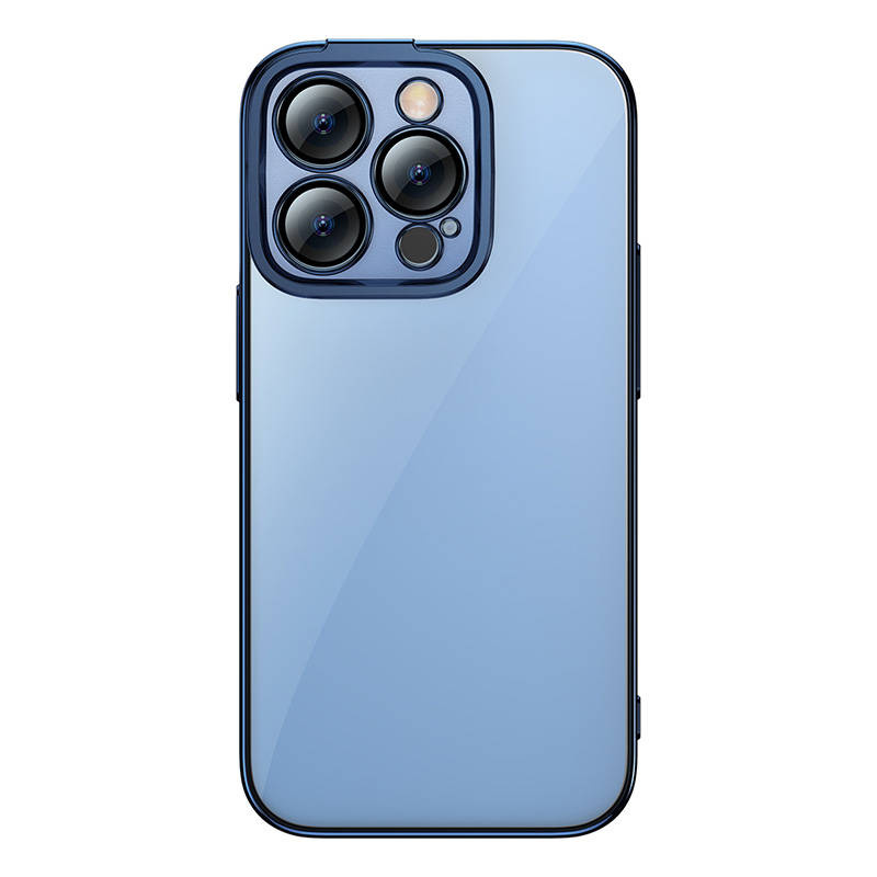 Baseus Glitter Transparent Case and Tempered Glass set for iPhone 14 Pro (blue) - Image 3