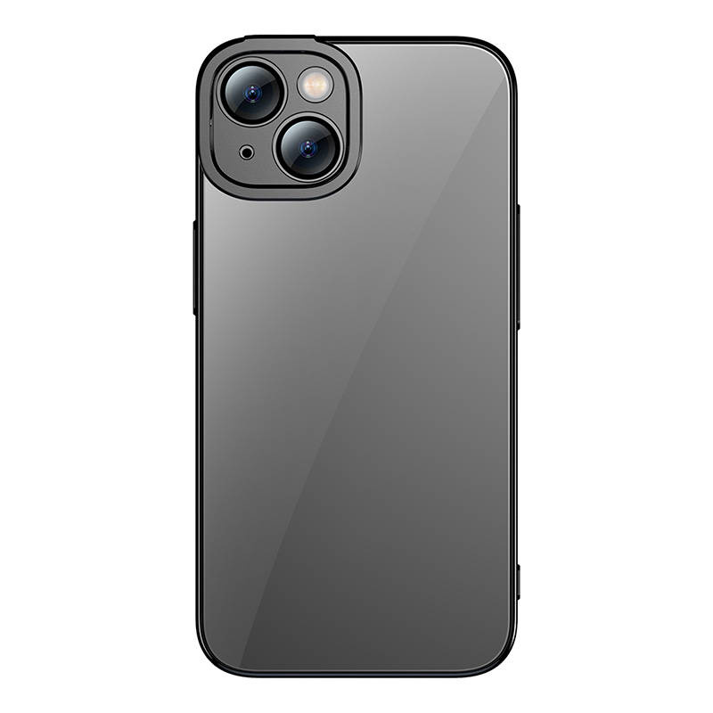 Baseus Glitter Transparent Case and Tempered Glass set for iPhone 14 Plus (black) - Image 3