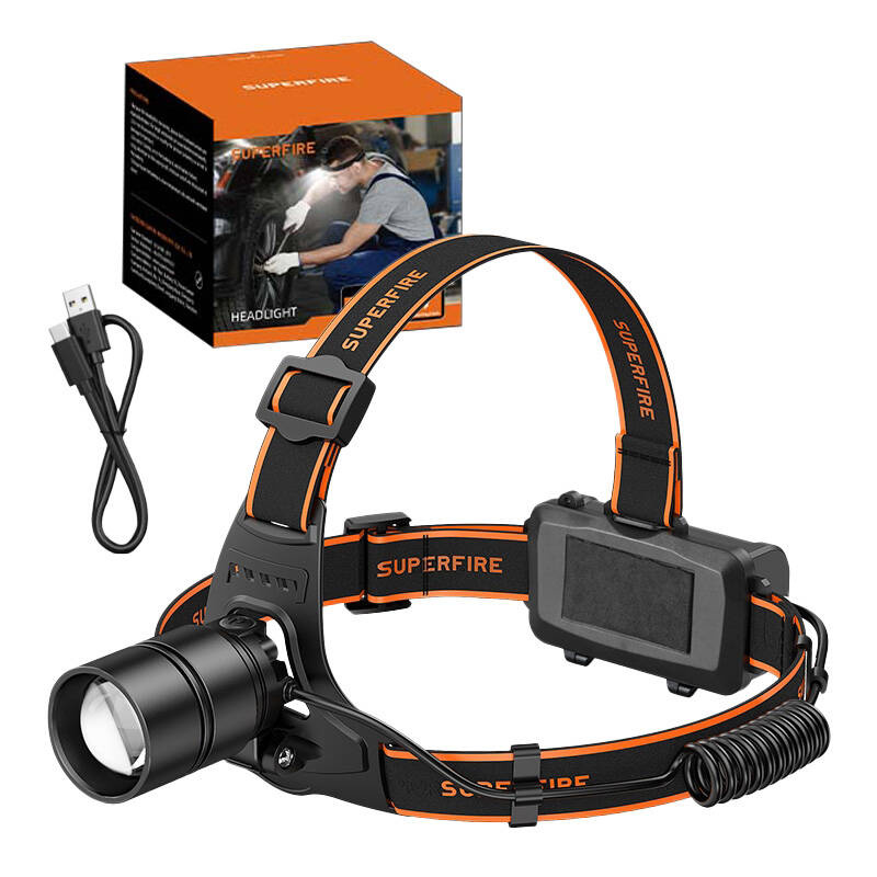 Superfire HL71 headlamp flashlight, 500 lm, USB, 5 modes - Image 3