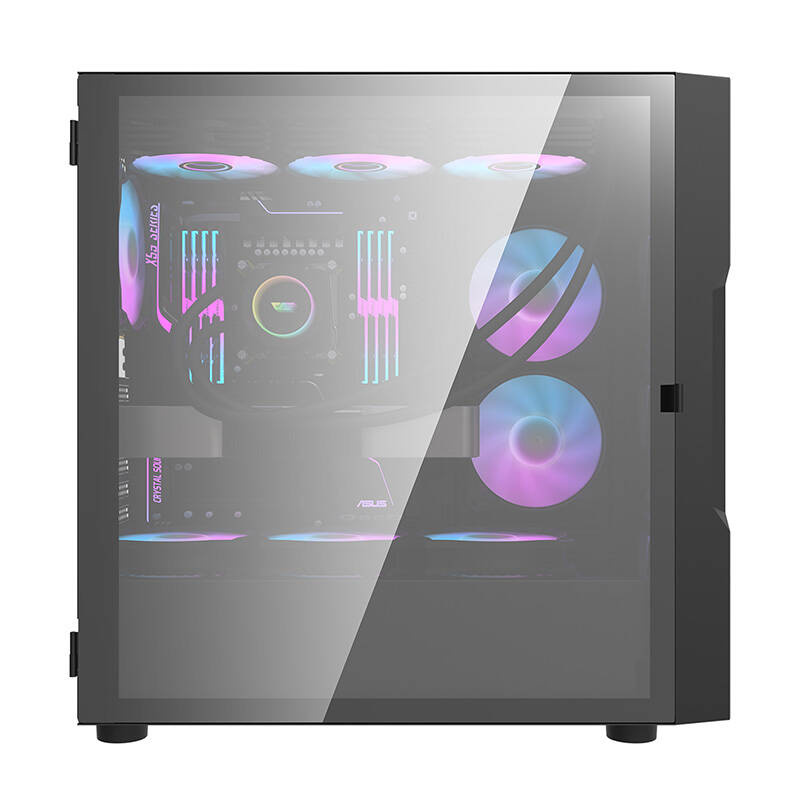Darkflash DK431 Glass computer case (black) + 4 RGB fans - Image 3