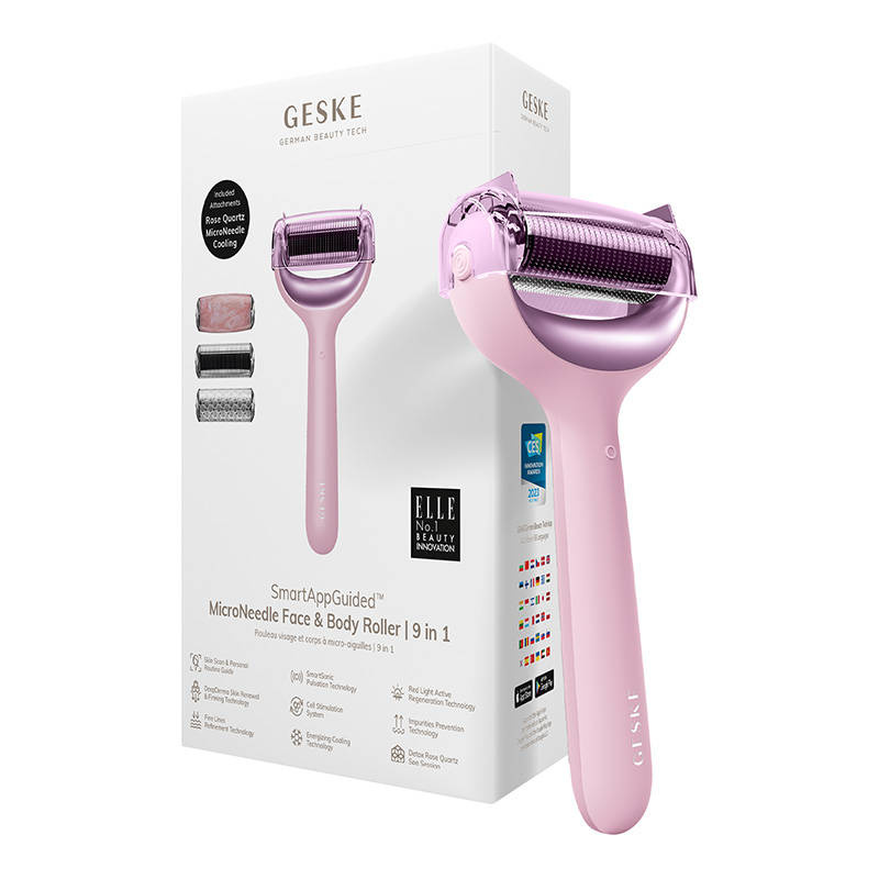 MicroNeedle Face&Body Roller 9in1 Geske with APP (pink) - Image 3