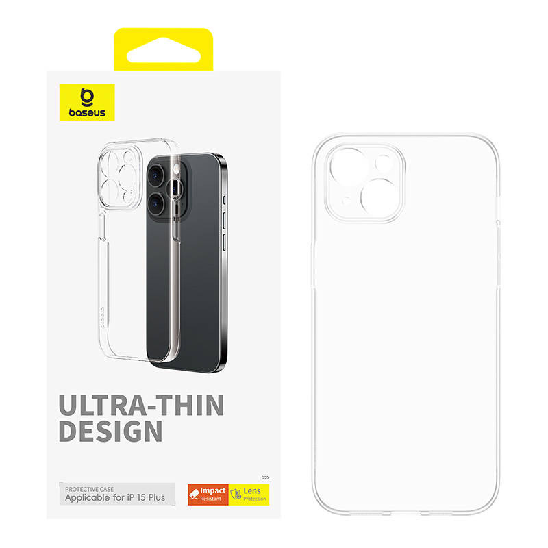 Phone Case for iPhone 15 Plus Baseus OS-Lucent Series (Clear) - Image 4