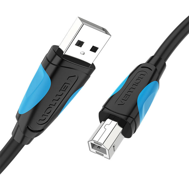 USB 2.0 A to USB-B printer cable Vention VAS-A16-B100 1m Black - Image 4