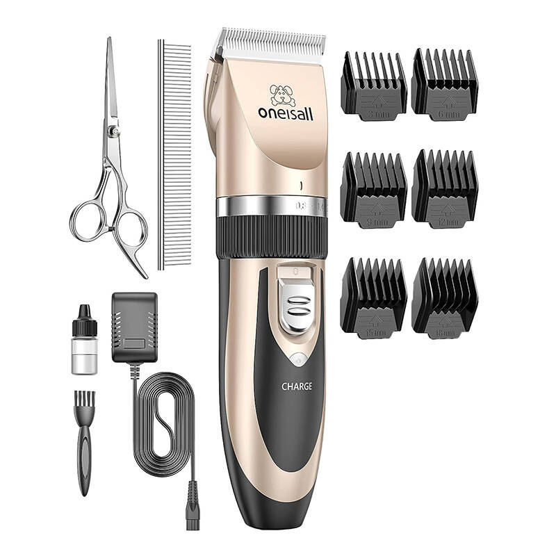 Oneisall P2 Pet Trimmer / Clippers + Scissors + Comb Set (Gold) - Image 3