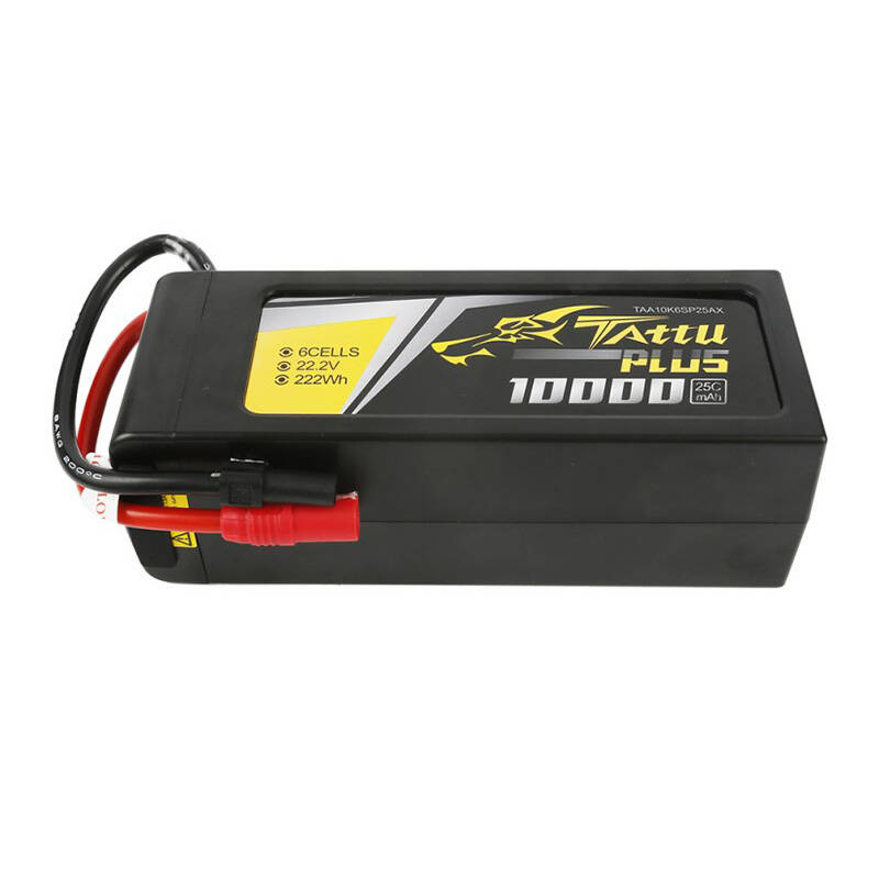 Tattu Plus 10000mAh 22.2V 25C 6S1P Lipo Battery Pack with AS150+XT150 plug