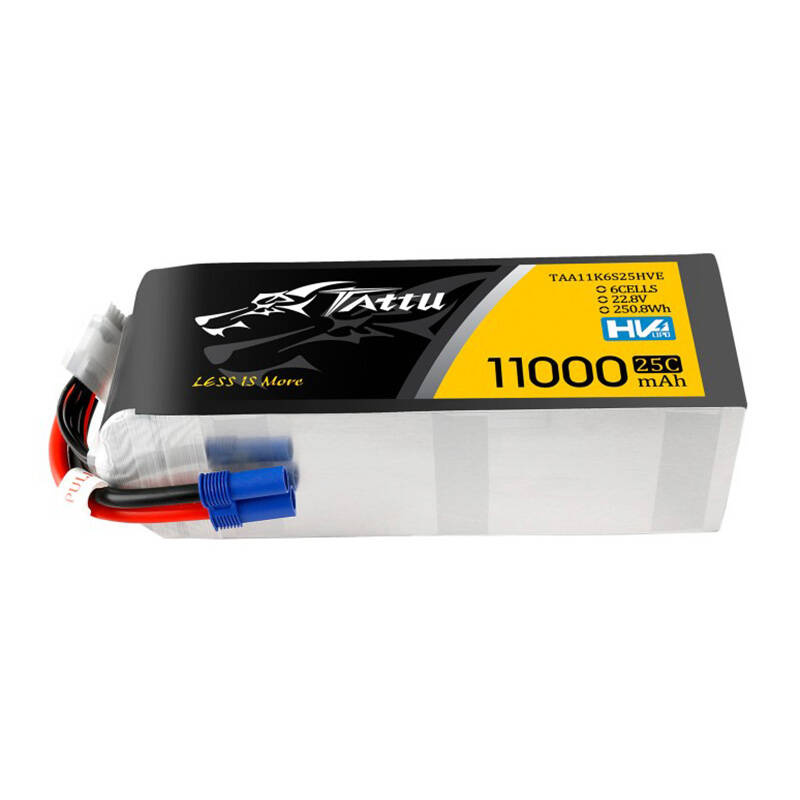 Tattu 11000MAH 22.8V HV 25C 6S1P Lipo Battery Pack with EC5 Plug - Image 3