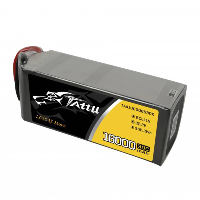Tattu 16000mAh 22.2V 30C 6S1P LiPo Battery Pack with XT90 Anti-spark Plug - Image 4