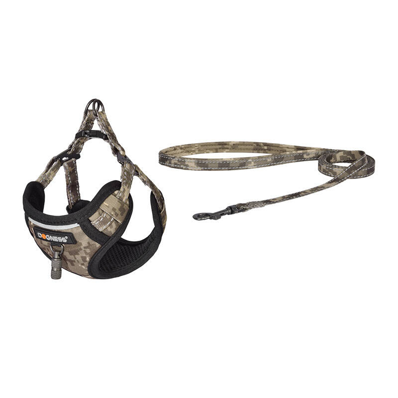 Dog set Dogness harness and leash (Camo)