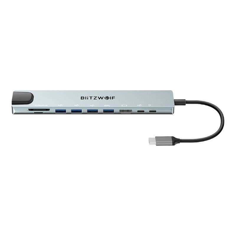 Docking Station Blitzwolf BW-TH5 10in1 USB-C (silver) - Image 3