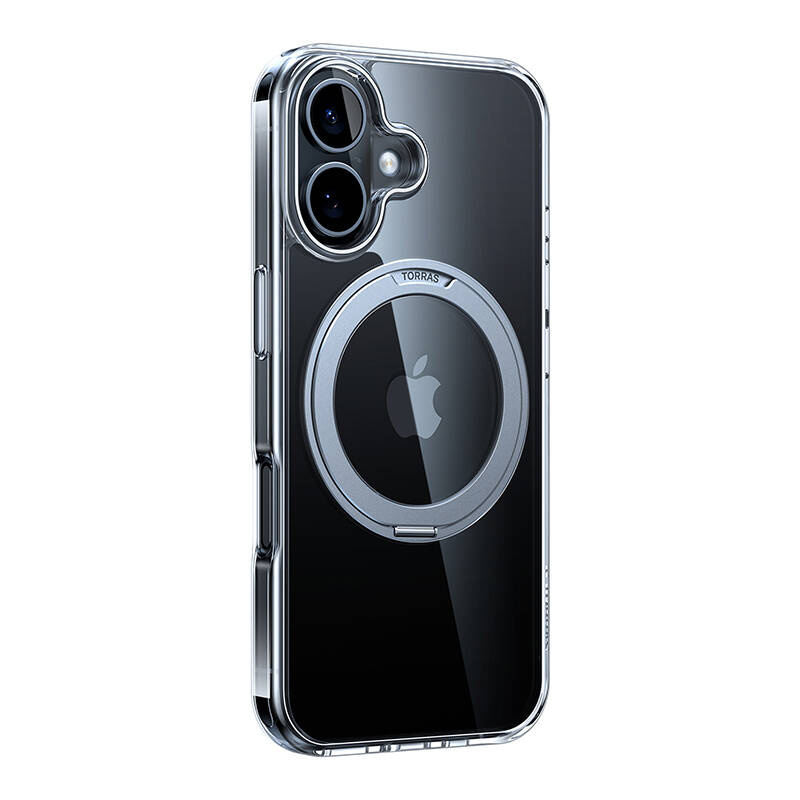 Torras Ostand Pro Case for iPhone 16 Plus (Transparent) - Image 3