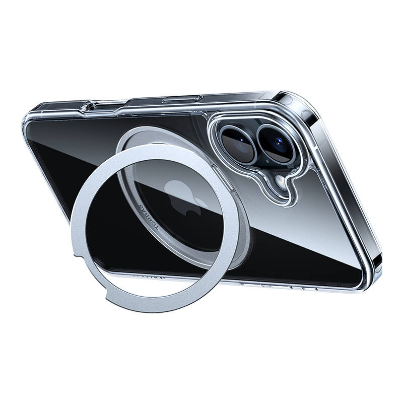Torras Ostand Pro Case for iPhone 16 Plus (Transparent) - Image 4