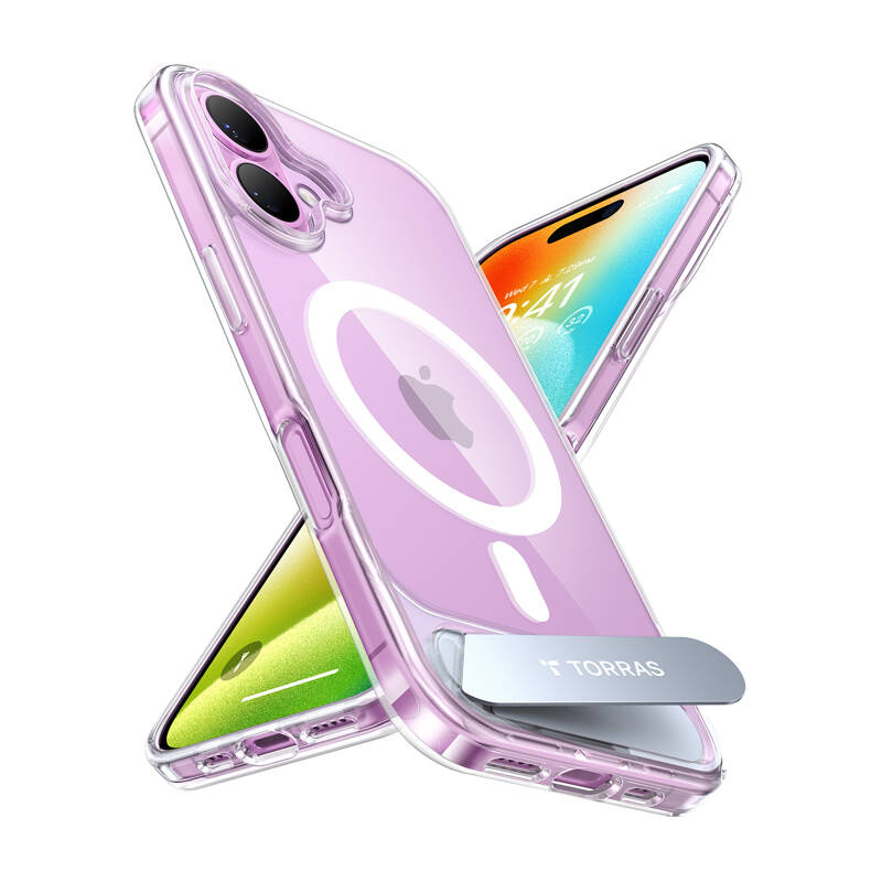 Torras Pstand Series Case for iPhone 16 (Transparent) - Image 3
