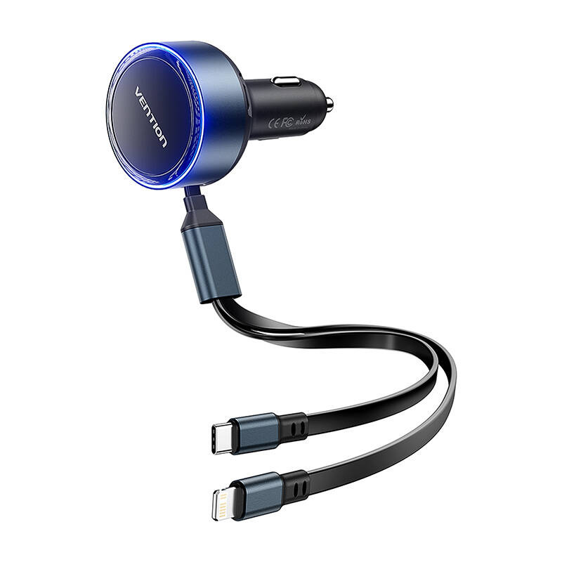 Vention FFOB0 USB-C car charger + USB-C/Lightning 30W cable - Image 4
