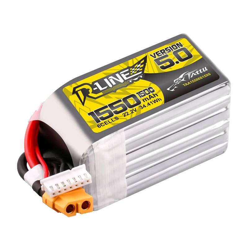 Lipo Tattu R-Line Version 5.0 1550mAh 22.2V 150C 6S battery with XT60 connector - Image 3