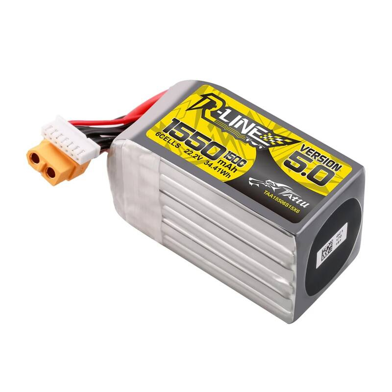 Lipo Tattu R-Line Version 5.0 1550mAh 22.2V 150C 6S battery with XT60 connector - Image 4