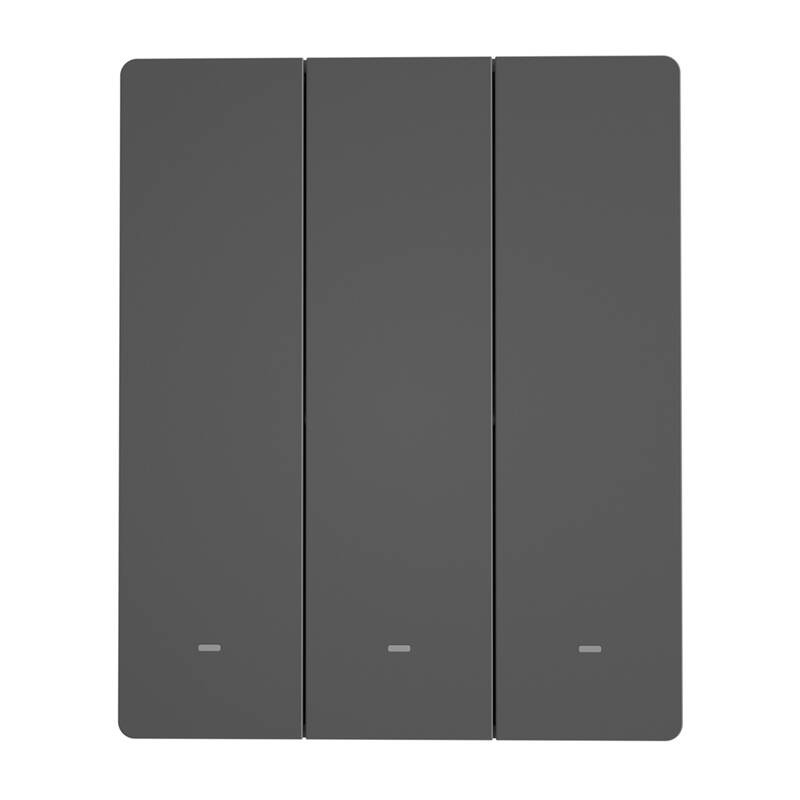 Smart WiFi wall switch SONOFF M5-3C-80 (3-channel, for frame, graphite) - Image 4