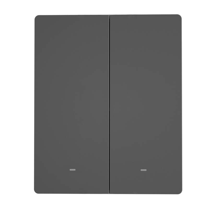 Smart WiFi wall switch SONOFF M5-2C-80 (2-channel, for frame, graphite) - Image 4