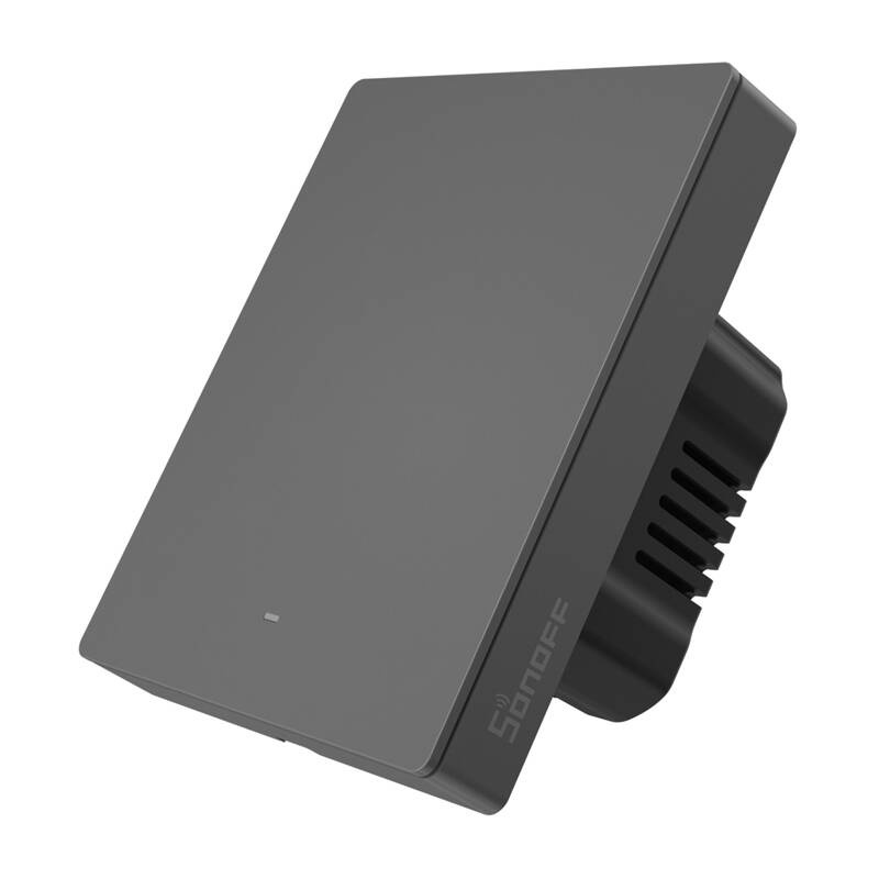 Smart WiFi wall switch SONOFF M5-1C-80 (1-channel, for frame, graphite) - Image 3