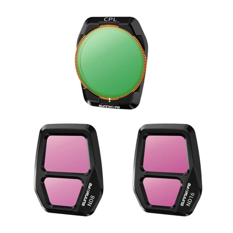 Sunnylife A3S-FI925CPL adjustable lens filter, CPL+ND8+ND16 for AIR 3S 3pcs