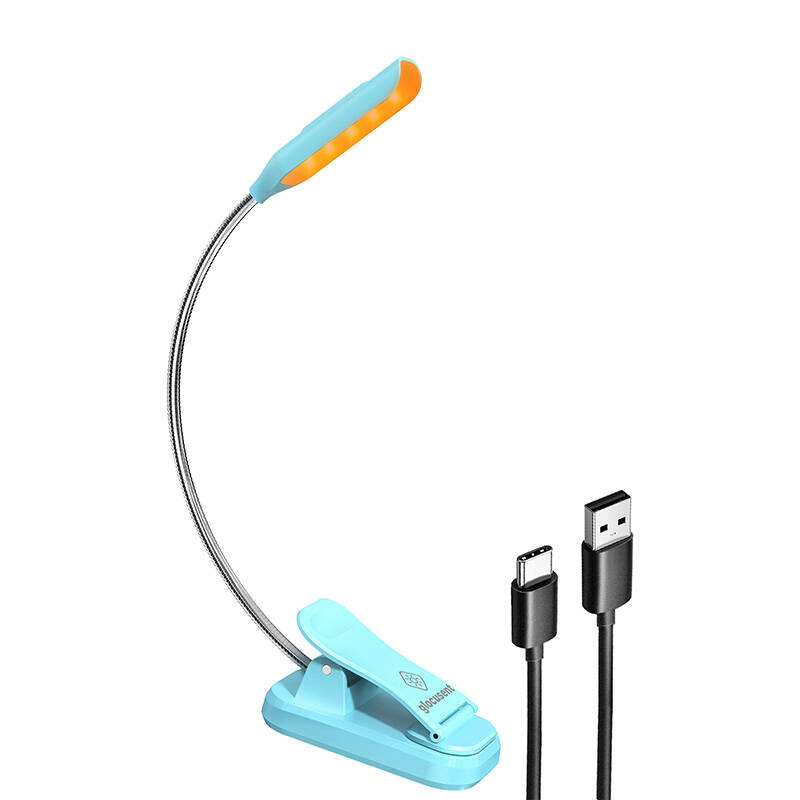 Wireless lamp Glocusent mini GLCSNTBL103B clip-on book light, USB-C Blue - Image 3