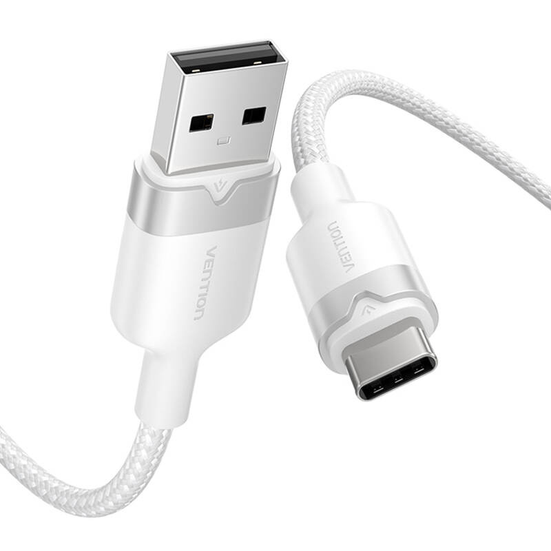 USB 2.0 A to USB-C 3A cable Vention CTNWF 1M (white) - Image 3