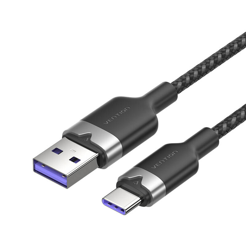 USB 2.0 A to USB-C 6A Vention CTOBF 1M cable (black)