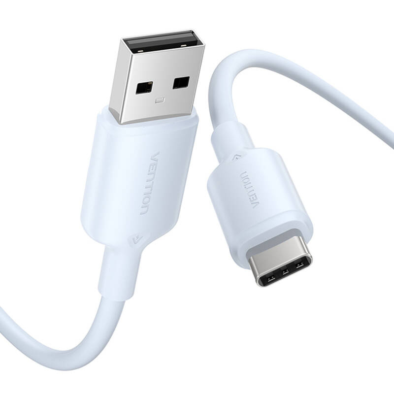 USB 2.0 A to USB-C 3A cable Vention CTQLF 1M (blue) - Image 3