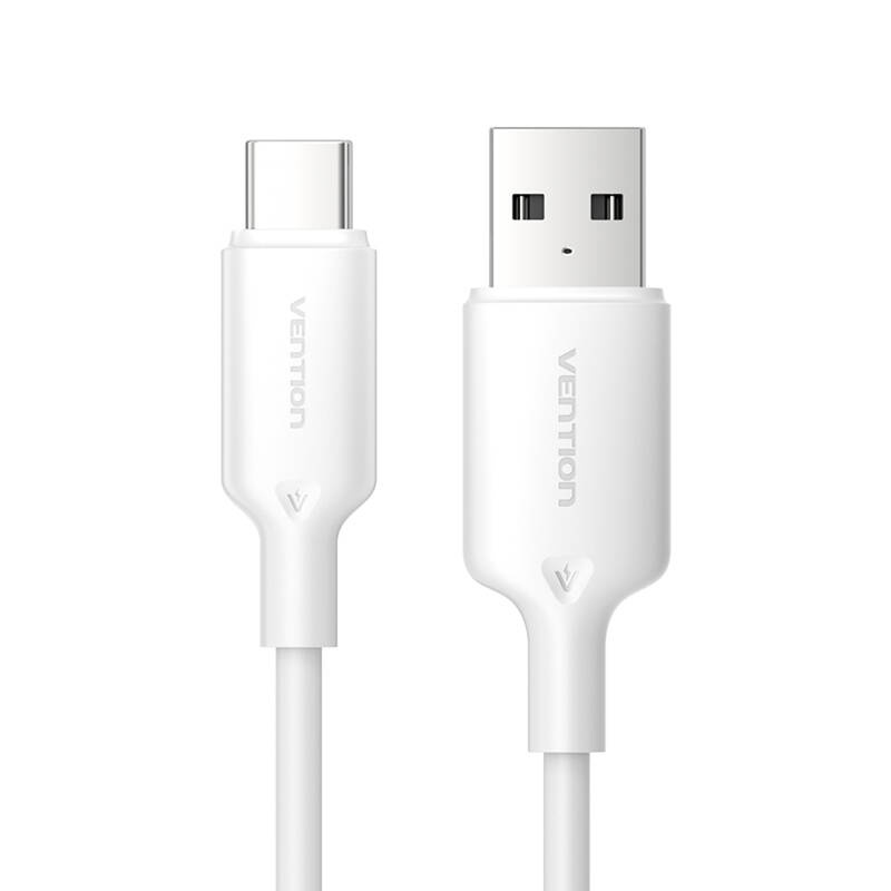 USB 2.0 A to USB-C 3A cable Vention CTQWF 1M (white) - Image 4