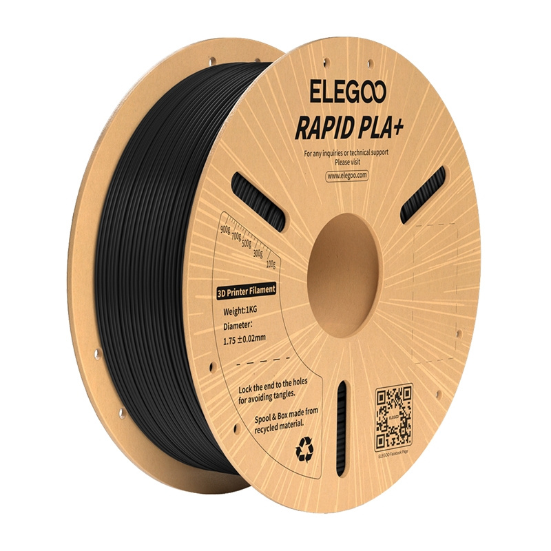 ELEGOO Rapid PLA+ Filament (Black)