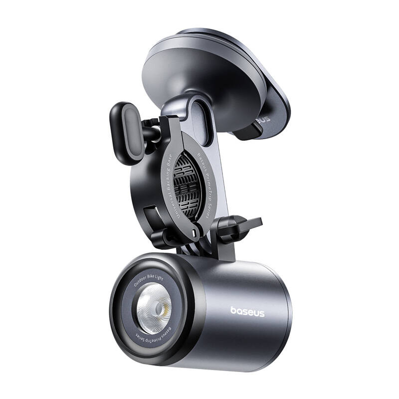 Baseus PrimeTrip 2-in-1 bike mount, phone holder + flashlight (black)