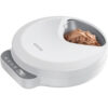 Rojeco F26 4 Meals Cat Feeder Button Version with 2 Ice Packs (white)