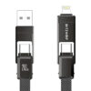 Blitzwolf BW-HDC7 4-in-1 USB+C+Lightning cable 240W 1.2m (black)