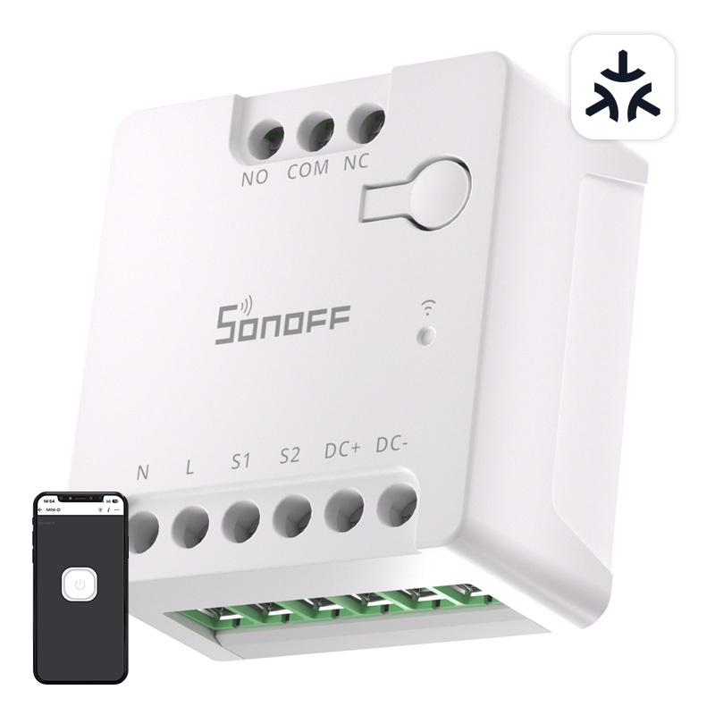 SONOFF MINI-D Smart WiFi Matter Switch (AC/DC 12-48V, dry contact)