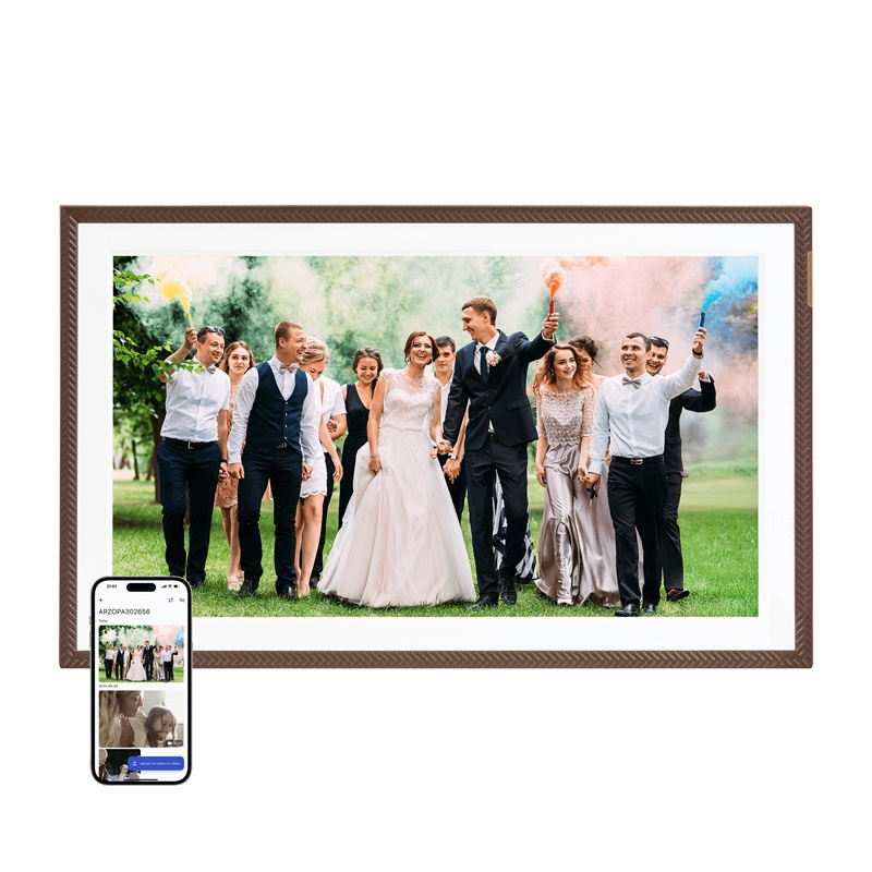 Arzopa D156 (brown) 15.6" digital photo frame - Image 3