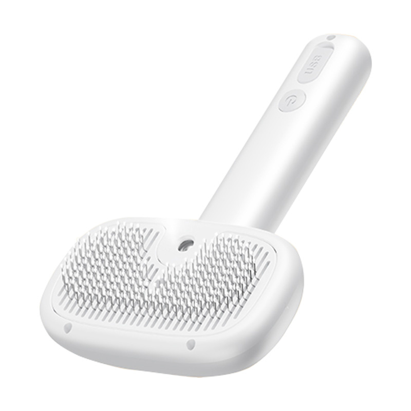 Rojeco hair grooming brush with steam function (white)