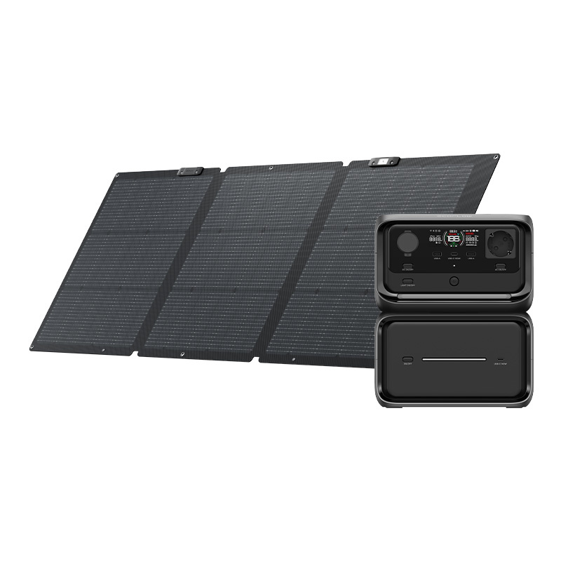 Set: EcoFlow River 3 Max Plus power station 160W photovoltaic panel.