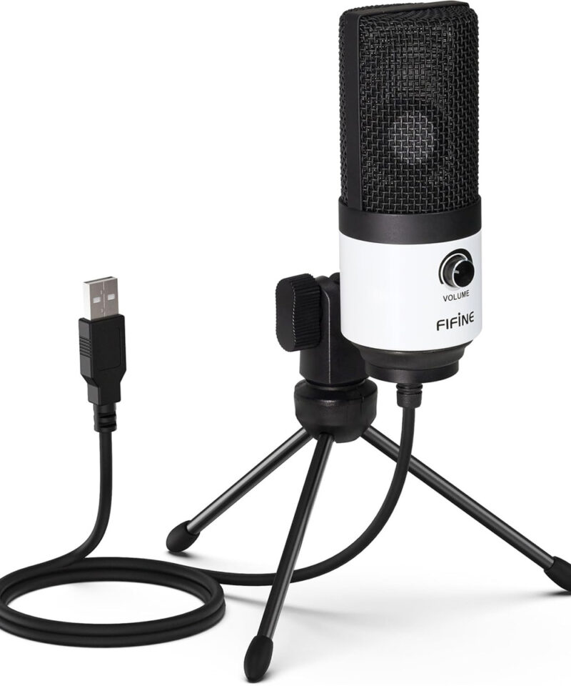 Fifine K669BW studio microphone (white)