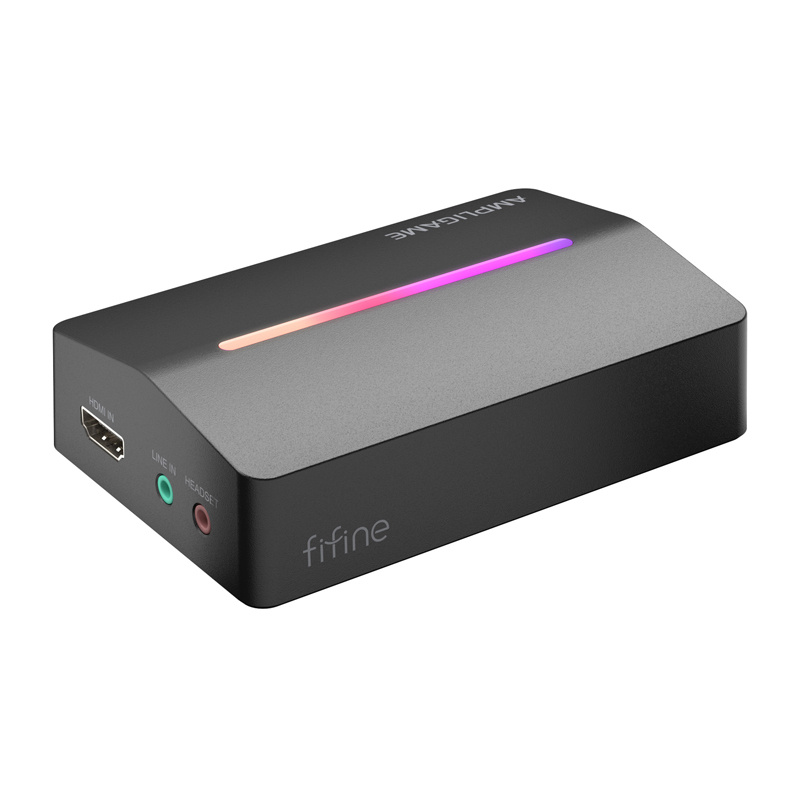 Fifine V3, HDMI to USB-A capture card (black)