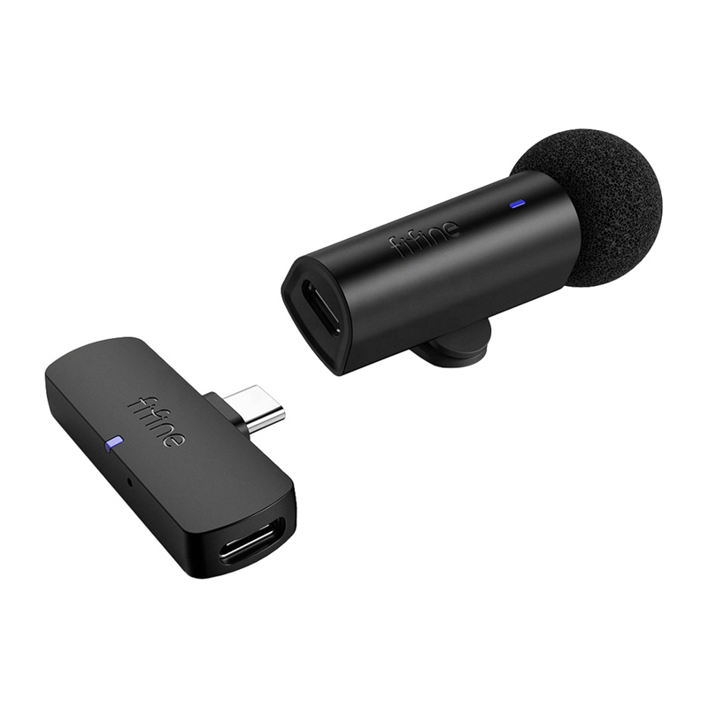 Fifine M6 USB-C wireless tie microphone (black)