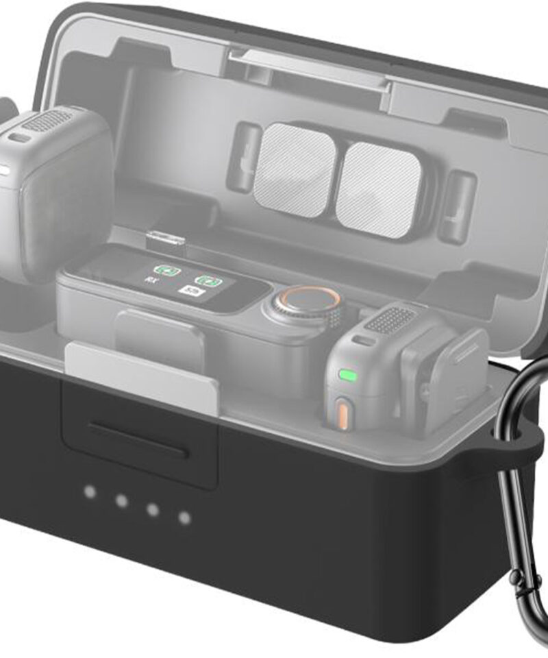 PULUZ Silicone Charging Case Protective Cover for DJI Mic 3 (Black)