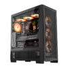 DarkFlash AIRNOVA computer case (black) + 3 fans