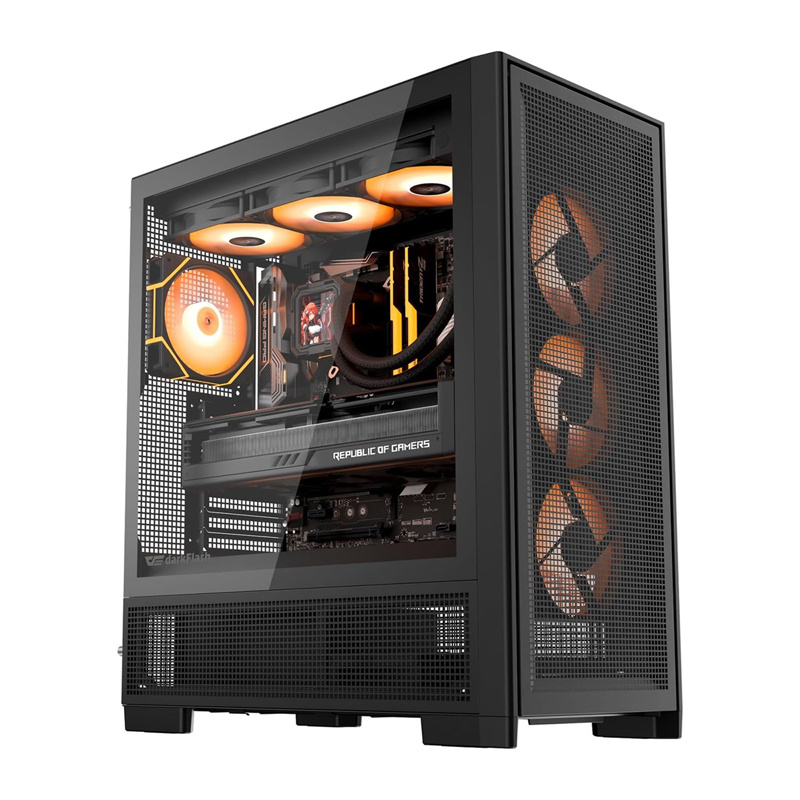 DarkFlash AIRNOVA computer case (black) + 3 fans