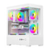 DarkFlash C365 computer case (white) + 5 fans