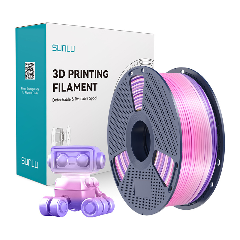 Sunlu PLA+ Silk Filament (Rainbow) 03